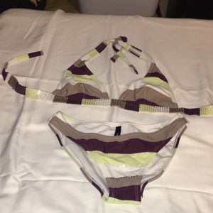 Very cute Vix 2piece bikini stripe Skirt .